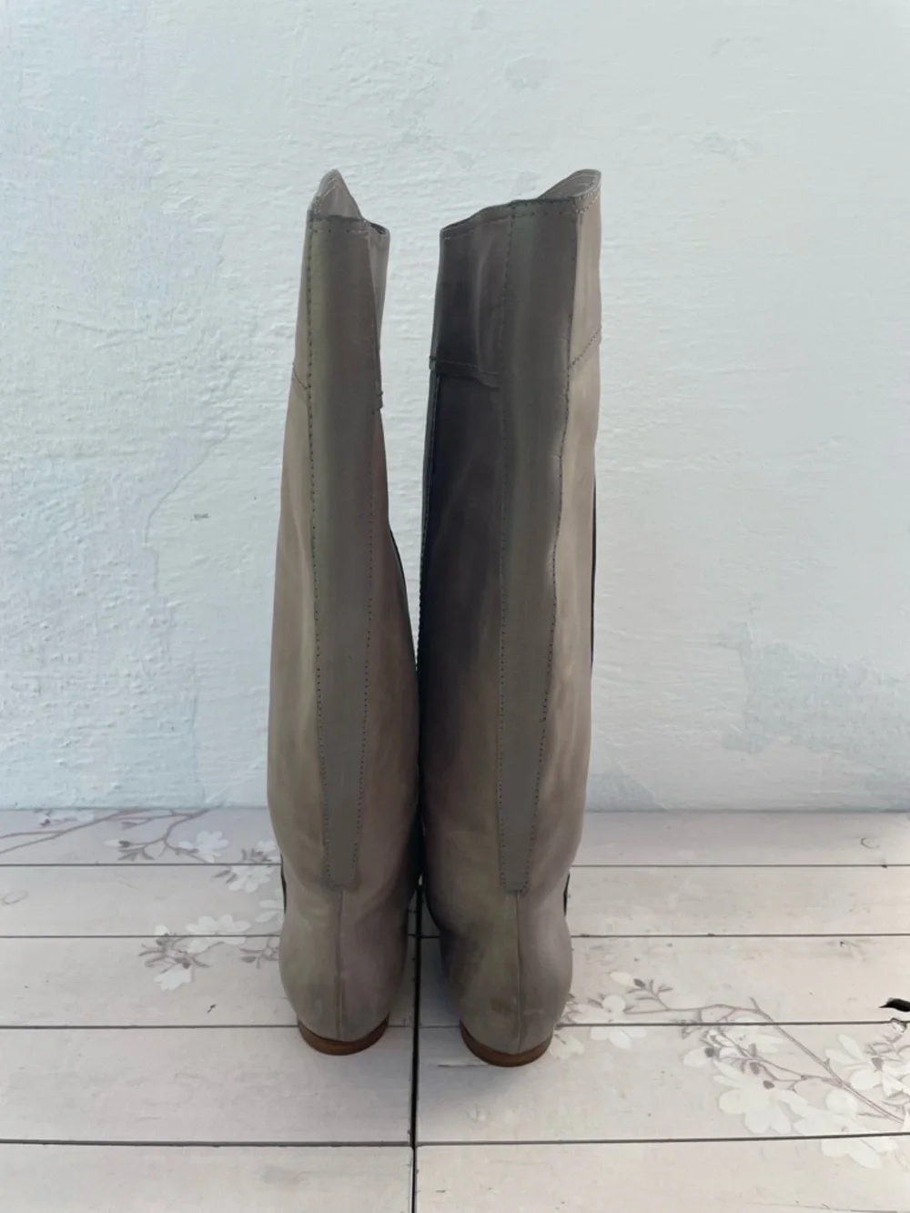 Chloe Gray Over-the-Knee Suede Boots